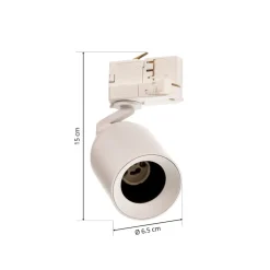 Arcchio Skinnesystem > skinnespot Brinja, hvid, Ø 7 cm, 3-faset, GU10