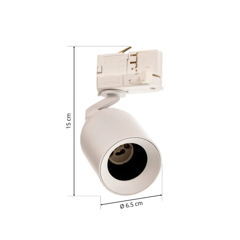 Arcchio Skinnesystem > skinnespot Brinja, hvid, Ø 7 cm, 3-faset, GU10