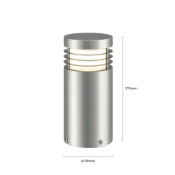 Arcchio Sokkellamper > sokkellampe Caramia, 23 cm, stål, saltvandsresistent