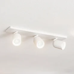 Loftlamper|Loftlamper ^ Arcchio spotlight Brinja, hvid, kantet, Ø 7 cm, 3 lyskilder, GU10