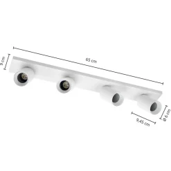 Arcchio Loftlamper|Loftlamper > spotlight Brinja, hvid, kantet, Ø 7 cm, 4 lyskilder, GU10