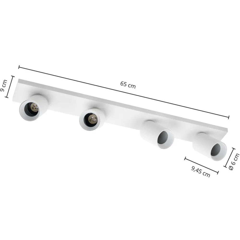 Arcchio Loftlamper|Loftlamper > spotlight Brinja, hvid, kantet, Ø 7 cm, 4 lyskilder, GU10