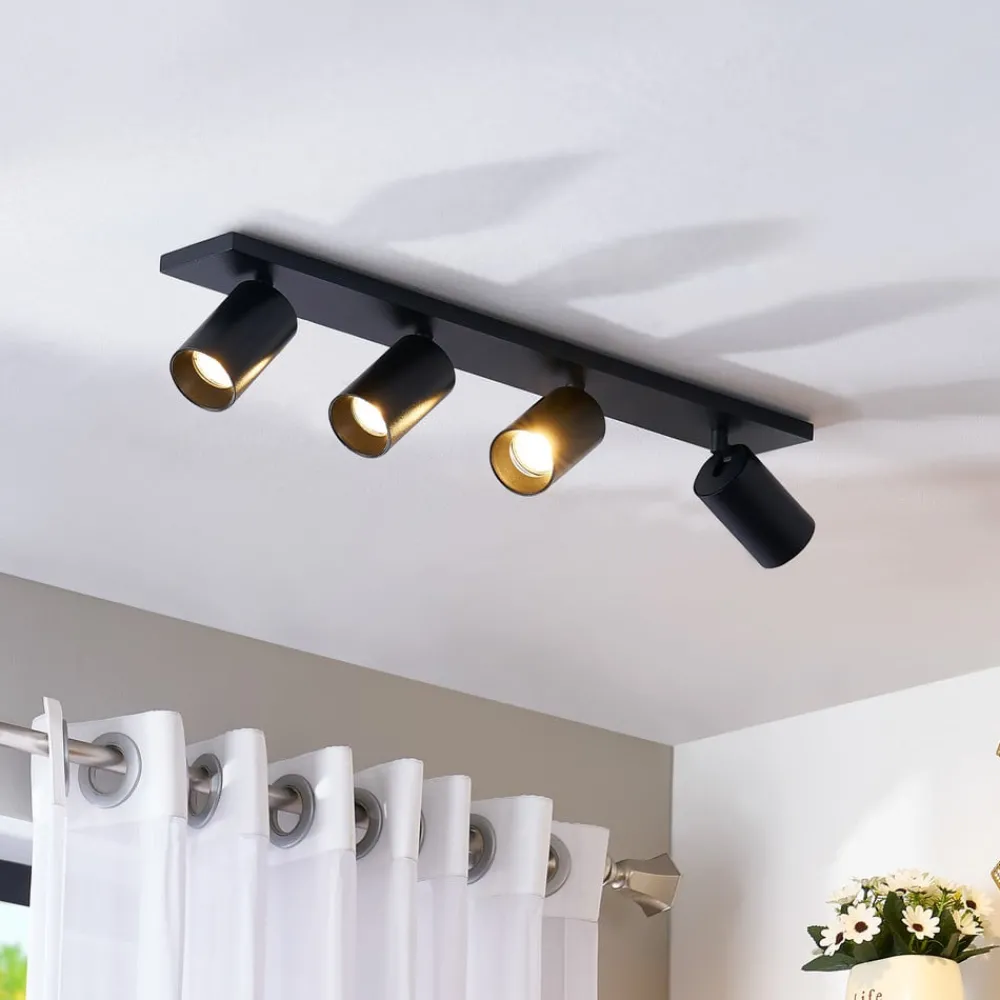 Arcchio Loftlamper|Spotlights > spotlight Brinja, sort, 65 cm lang, Ø 7 cm, 4 lyskilder