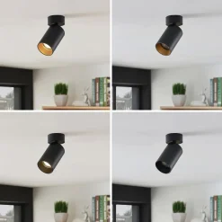 Arcchio Loftlamper|Pendellamper > spotlight Brinja, sort, rund, 13 cm høj, Ø 6 cm