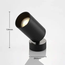 Arcchio Loftlamper|Pendellamper > spotlight Brinja, sort, rund, 13 cm høj, Ø 6 cm