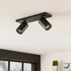 Arcchio Loftlamper|Pendellamper > spotlight Brinja, sort, kantet, Ø 6 cm, 2-faset, GU10