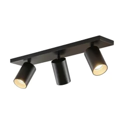 Arcchio Gang|Loftlamper > spotlight Brinja, sort, kantet, Ø 6 cm, 3 lyskilder, GU10