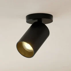 Arcchio Gang|Loftlamper > spotlight Brinja, sort, rund, 12 cm høj, Ø 6 cm