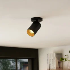 Arcchio Gang|Loftlamper > spotlight Brinja, sort, rund, 12 cm høj, Ø 6 cm