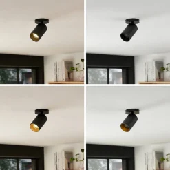Arcchio Gang|Loftlamper > spotlight Brinja, sort, rund, 12 cm høj, Ø 6 cm
