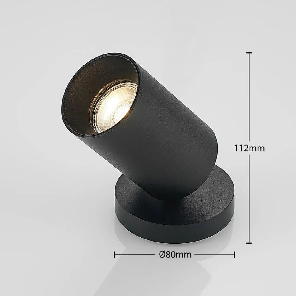 Arcchio Gang|Loftlamper > spotlight Brinja, sort, rund, 12 cm høj, Ø 6 cm