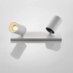 Loftlamper|Loftlamper ^ Arcchio spotlight Brinja, sæt med 2, hvid, kantet, 2 lyskilder, GU10