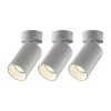 Gang|Loftlamper ^ Arcchio spotlight Brinja, sæt med 3, hvid, rund, Ø 6 cm, GU10