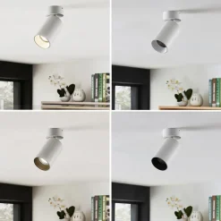 Gang|Loftlamper ^ Arcchio spotlight Brinja, sæt med 3, hvid, rund, Ø 6 cm, GU10