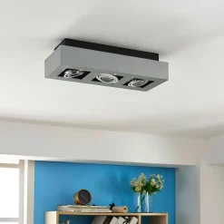 Arcchio Loftlamper|Spotlights > spotlight Vince, 36 cm, 3 lyskilder, sølv, GU10