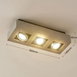 Arcchio Loftlamper|Spotlights > spotlight Vince, 36 cm, 3 lyskilder, sølv, GU10