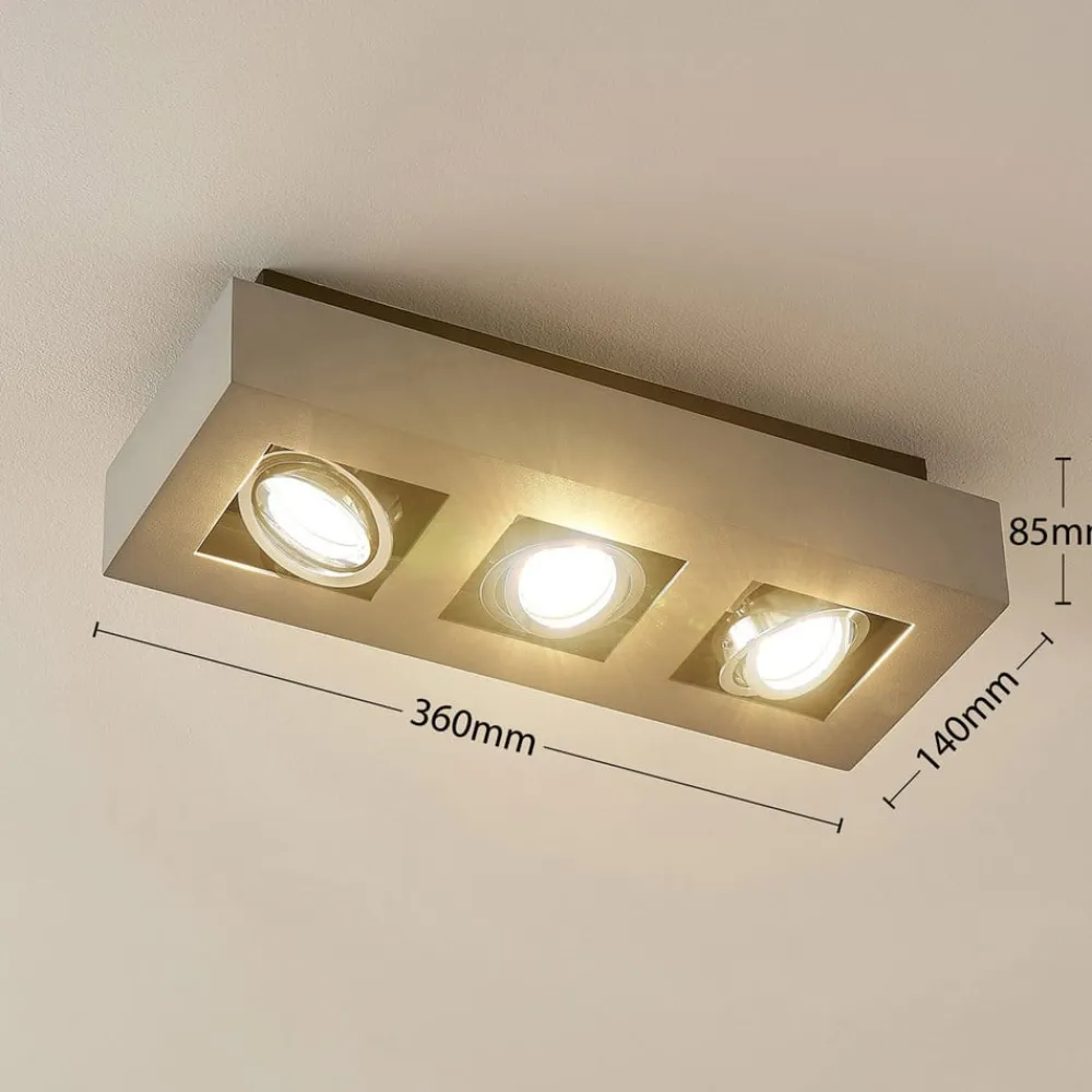 Arcchio Loftlamper|Spotlights > spotlight Vince, 36 cm, 3 lyskilder, sølv, GU10