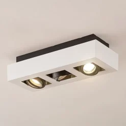 Arcchio Arbejdsrum/Kontor|Loftlamper > spotlight Vince, 36 cm, 3 lyskilder, hvid/sort, GU10