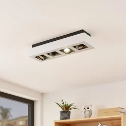 Arcchio Arbejdsrum/Kontor|Loftlamper > spotlight Vince, 47 cm, 4 lyskilder, hvid/sort, GU10