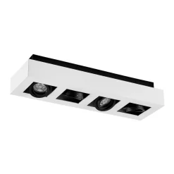 Arcchio Arbejdsrum/Kontor|Loftlamper > spotlight Vince, 47 cm, 4 lyskilder, hvid/sort, GU10
