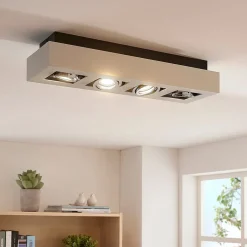 Arbejdsrum/Kontor|Loftlamper ^ Arcchio spotlight Vince, 47 cm, 4 lyskilder, hvid/krom, GU10