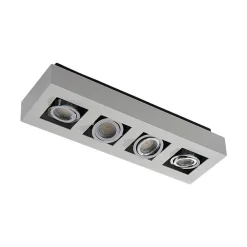 Arbejdsrum/Kontor|Loftlamper ^ Arcchio spotlight Vince, 47 cm, 4 lyskilder, hvid/krom, GU10