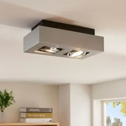 Arcchio Arbejdsrum/Kontor|Loftlamper > spotlight Vince, 25 cm, 2 lyskilder, sølv, GU10