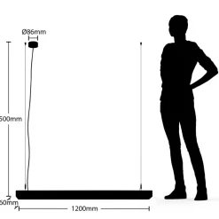 Arcchio Arbejdsrum/Kontor|Pendellamper > Susi LED-kontorhængelampe, sort, 120 cm, 4000K, DALI