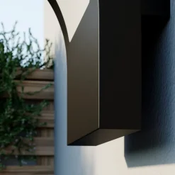Arcchio Terrassebelysning|Væglamper > udendørs LED-væglampe Advik, IP65, antracit, metal