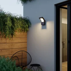 Arcchio Væglampe Med Sensor|Terrassebelysning > udendørs LED-væglampe Advik, antracit, IP54, sensor