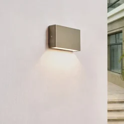Terrassebelysning|Væglamper ^ Arcchio udendørs LED-væglampe Karline, 530 lm, stål, IP65