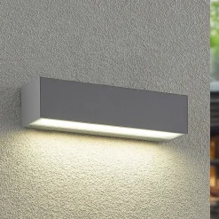 Arcchio Terrassebelysning > udendørs LED-væglampe Lengo, 25 cm, 1 lyskilde, grå, CCT
