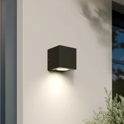 Terrassebelysning|Væglamper ^ Arcchio udendørs LED-væglampe Tassnim, 12 cm, antracit, IP65