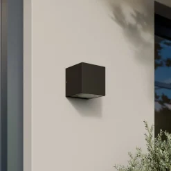 Terrassebelysning|Væglamper ^ Arcchio udendørs LED-væglampe Tassnim, 12 cm, antracit, IP65