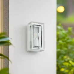 Arcchio Væglamper > udendørs væglampe Ismera, hvid, IP65, glas, E27
