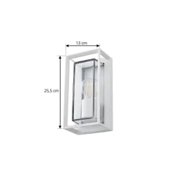 Arcchio Væglamper > udendørs væglampe Ismera, hvid, IP65, glas, E27