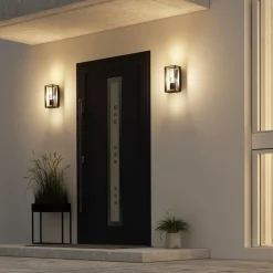 Arcchio Terrassebelysning|Væglamper > udendørs væglampe Ismera, antracit/klar, IP65, glas