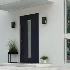 Arcchio Terrassebelysning|Væglamper > udendørs væglampe Ismera, antracit/klar, IP65, glas
