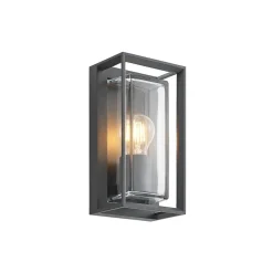 Arcchio Terrassebelysning|Væglamper > udendørs væglampe Ismera, antracit/klar, IP65, glas