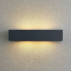 Terrassebelysning|Væglamper ^ Arcchio udendørs væglampe LengoE27, 38 cm, antracit, E27, IP54