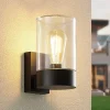 Arcchio Terrassebelysning|Væglamper > udendørs væglampe Liljana, sort, 21 cm, IP65, glas