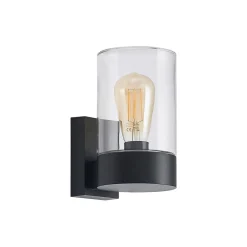 Arcchio Terrassebelysning|Væglamper > udendørs væglampe Liljana, sort, 21 cm, IP65, glas