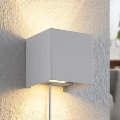 Arcchio Væglamper|Væglamper > væglampe Zuzana, kantet, hvid, stik, G9, 10 cm