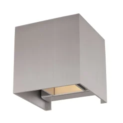 Arcchio Gang|Pendellamper > væglampe Zuzana, kantet, aluminiumsfarvet, G9, 10 cm