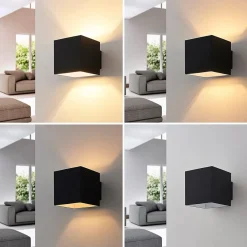 Arcchio Væglamper|Væglamper > væglampe Zuzana, sæt med 2, sort, G9, 10 cm bred