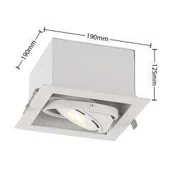 Arcchio Loftlamper|Indbygningsspots > Yasna indbygningslampe, enkelt lys, hvid