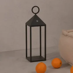 FARO BARCELONA Dekorationsbelysning > Argus LED-bordlampe, mørkegrå, aluminium/PMMA, højde 47 cm
