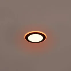 Trio Lighting Indbygningsspots > Argus LED-downlight RGBW fjernbet Ø8cm sort