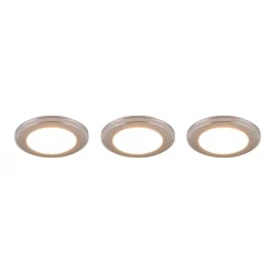 Trio Lighting Indbygningsspots > Argus LED-downlight RGBW fjernbet 3er krom