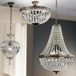 ORION Loftlamper > Arila loftlampe, krystalkæder, Ø 40 cm